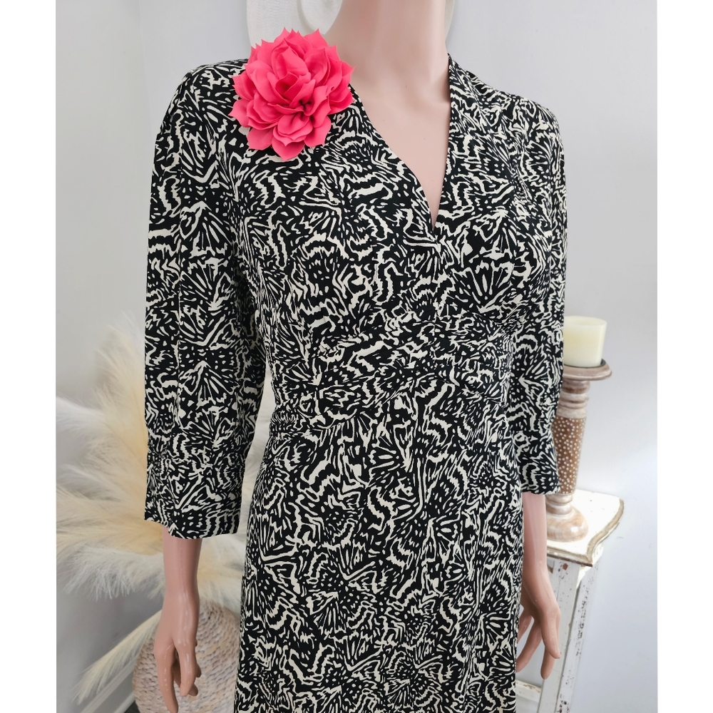 ba&sh Black and White Midi Dress